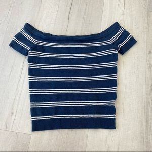 ❤️ American Eagle Outfitters Off Shoulder Fitted Crop Top